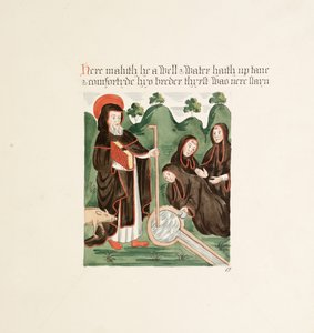 Ms. New Coll 380, f44r. De oudheden van de Kathedraal van Saint Mary, Carlisle, getekend door Robert Carlile, 1795